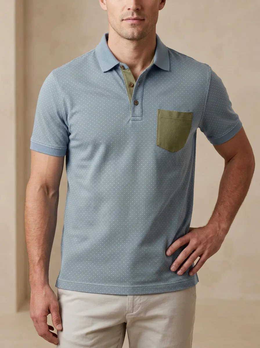 Polka-Dot Men's Polo Shirt