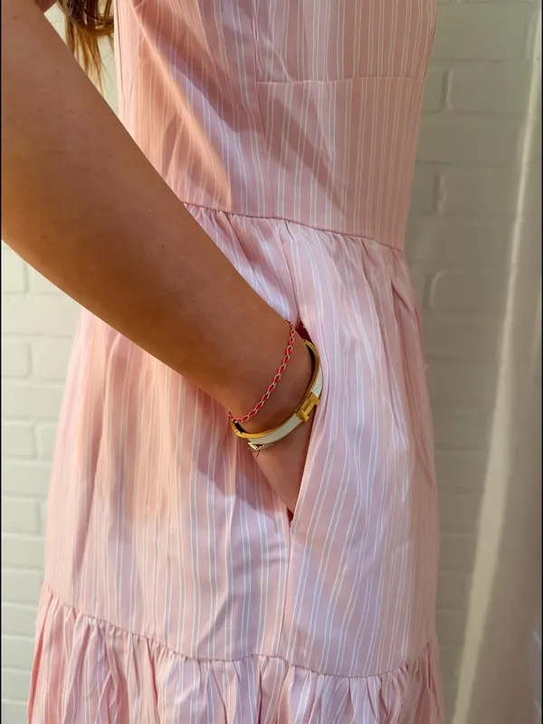 Tiered Button Down Maxi Dress