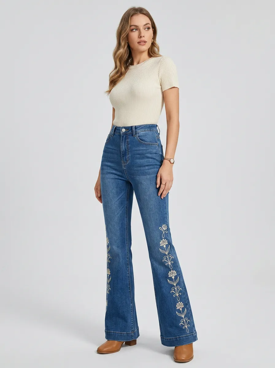 Women's High Waist Casual Denim Jeans