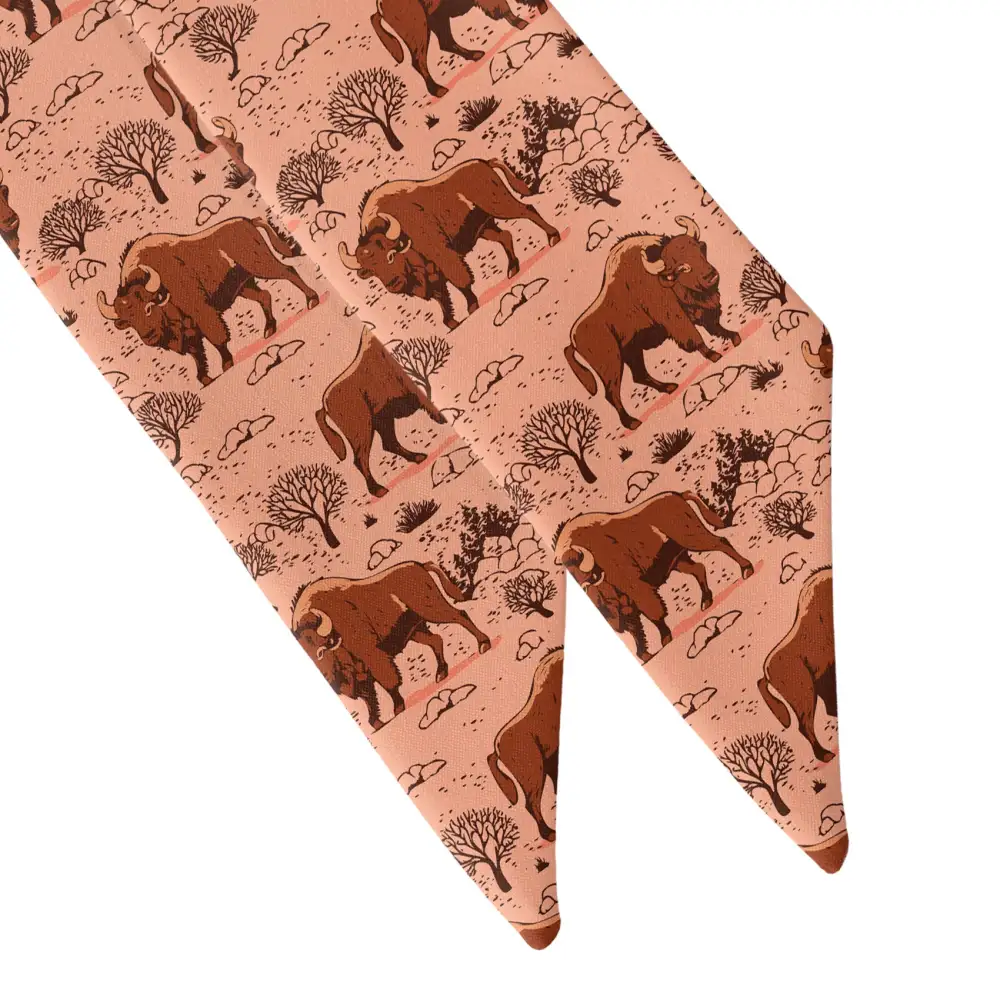 Basin Bison Motif Hair Scarf