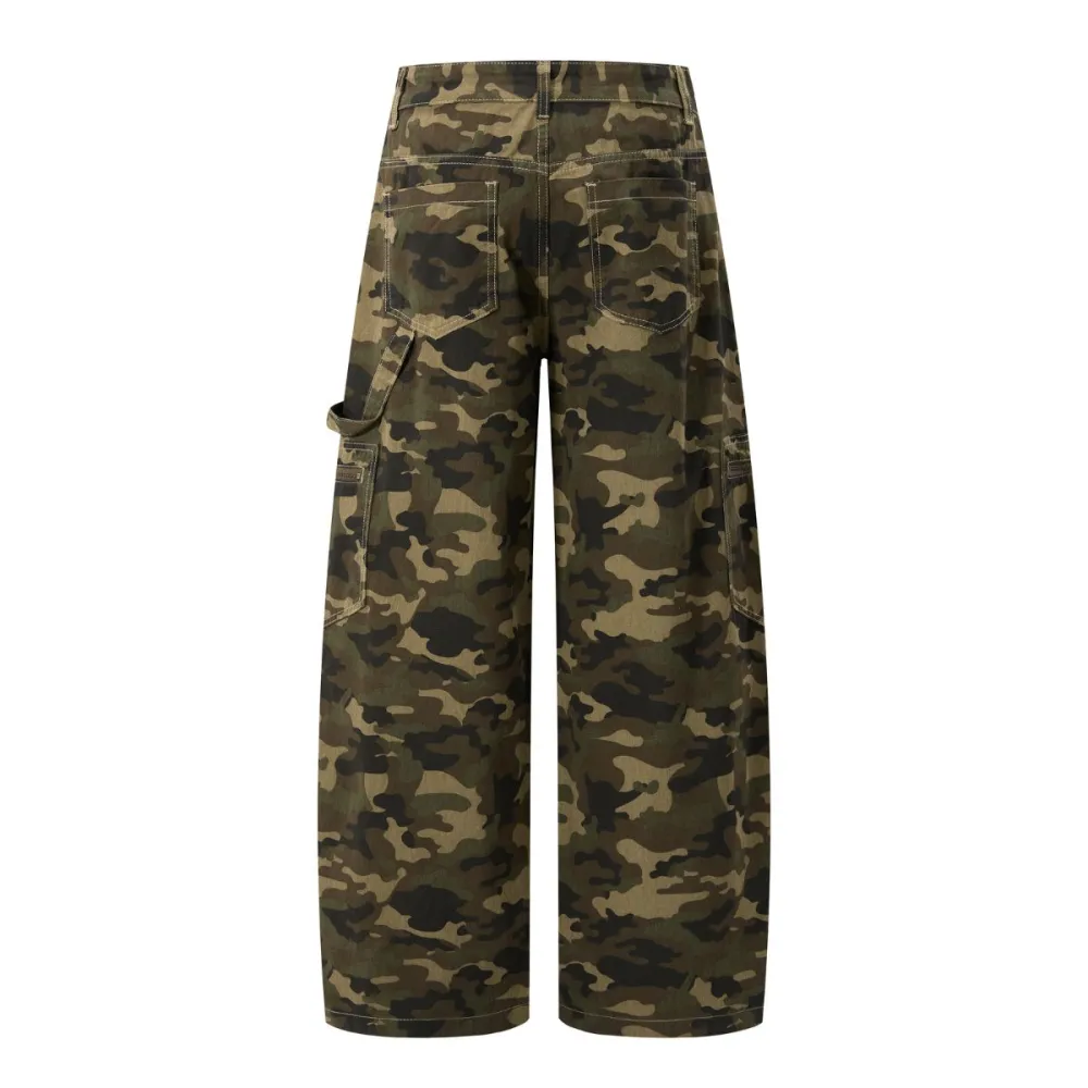 Modern Cargo Camouflage Denim Jeans