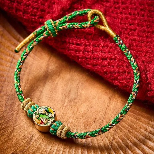 Hand Woven String Double Koi Fish Rope Bracelet
