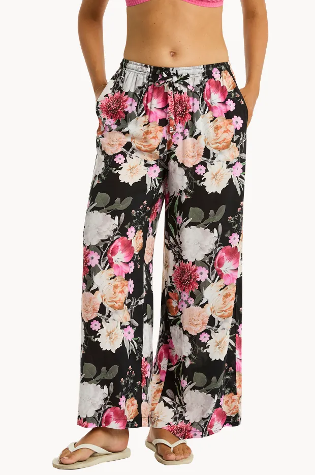 Relaxed Viscose Straight Pants