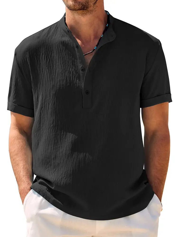 Casual Breathable Soft Henley Shirt
