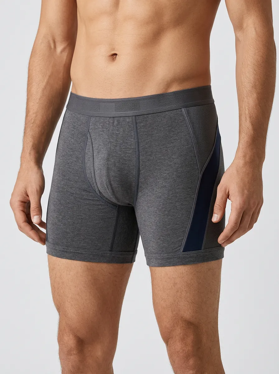 Urban Mesh-Panel Mesh Performance Comfort Look Men's Boxer Briefs