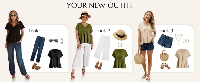 Women's Summer Peplum Top