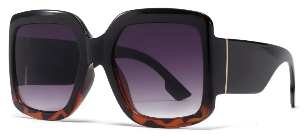 Large Women Square Butterfly Plastic Sunglasses
