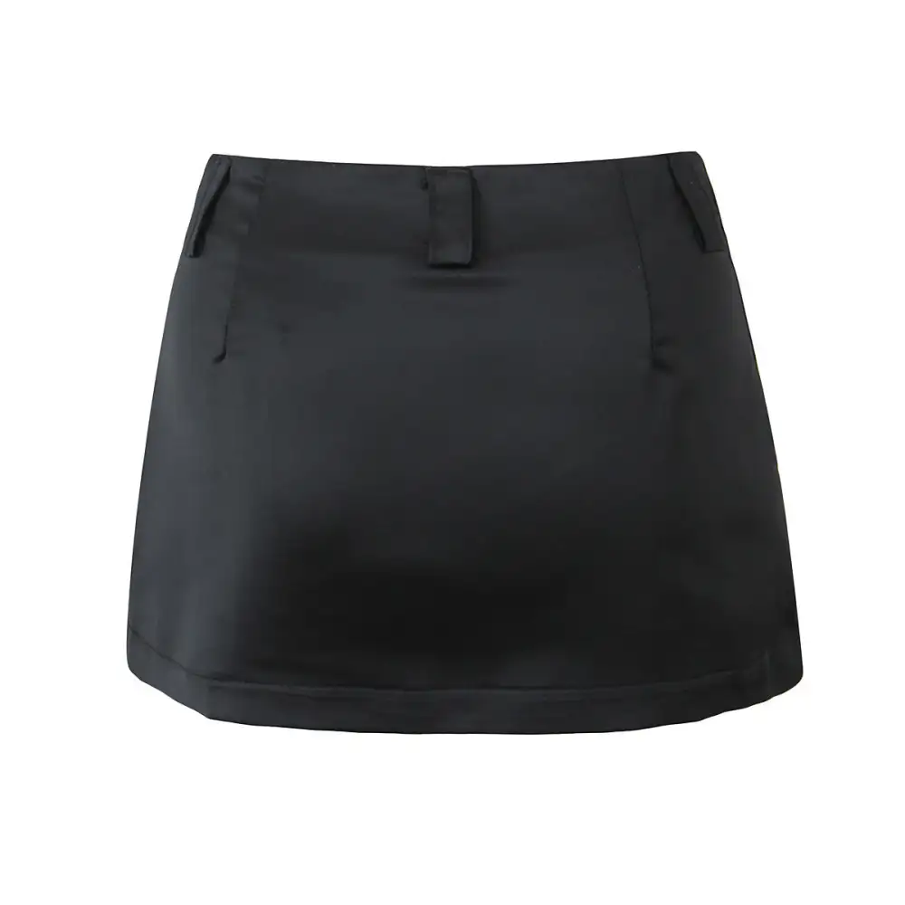 Pocketed High Waist Straight Fit Skirt