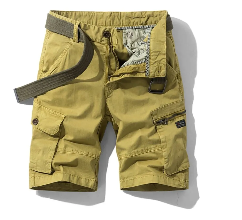 Men's Regular Fit Lightweight Woven Cargo Shorts for Daily Wear