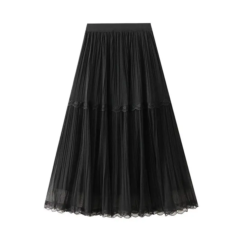 Minimal Lace Trimmed Skirt