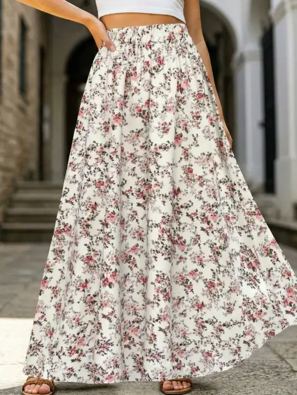 Everyday High Waist Midi Skirt