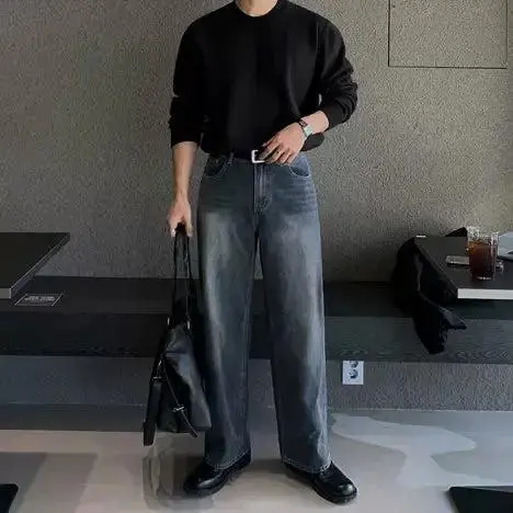 Shadow Washed Straight Leg Jeans
