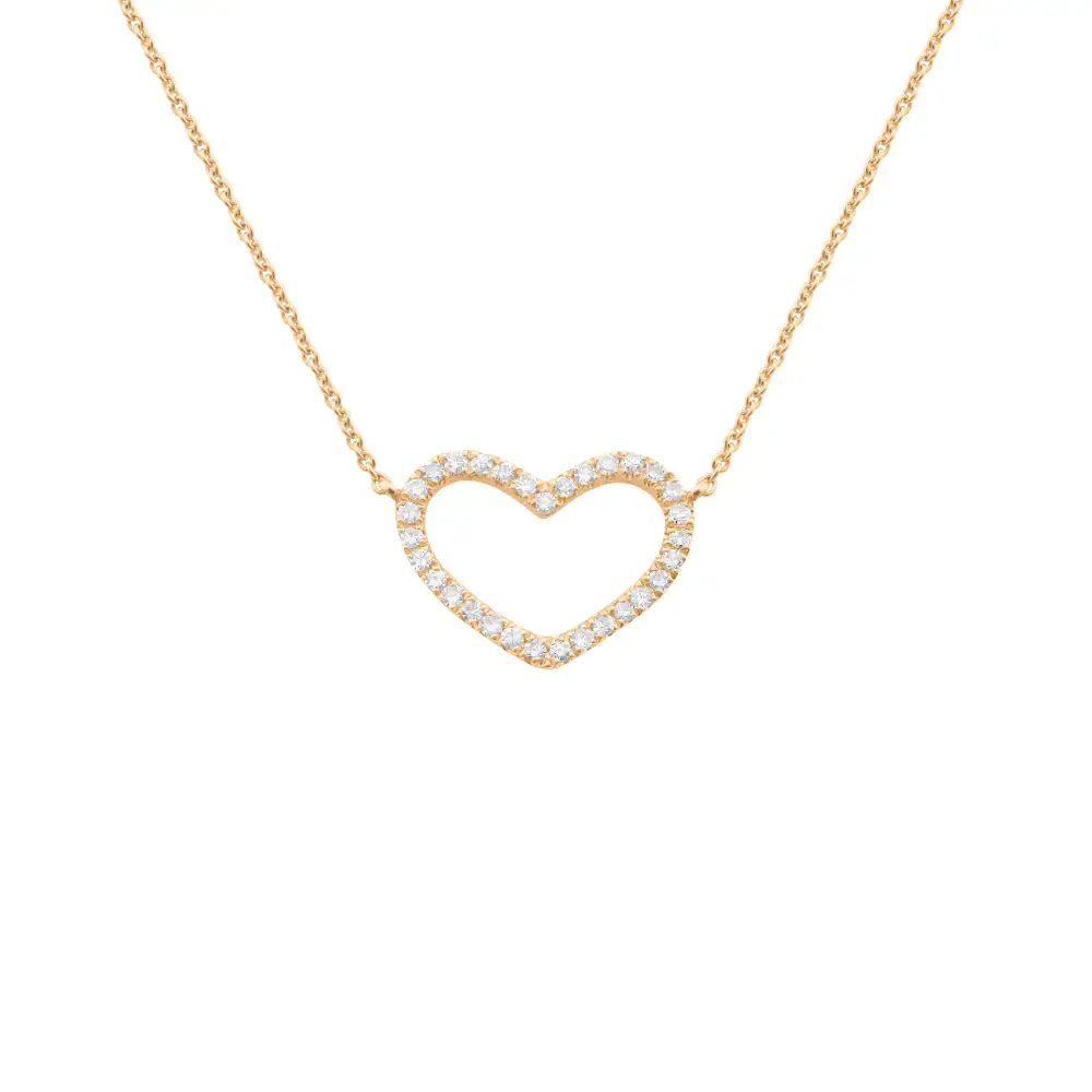 Classic Layered Heart Diamond Necklace