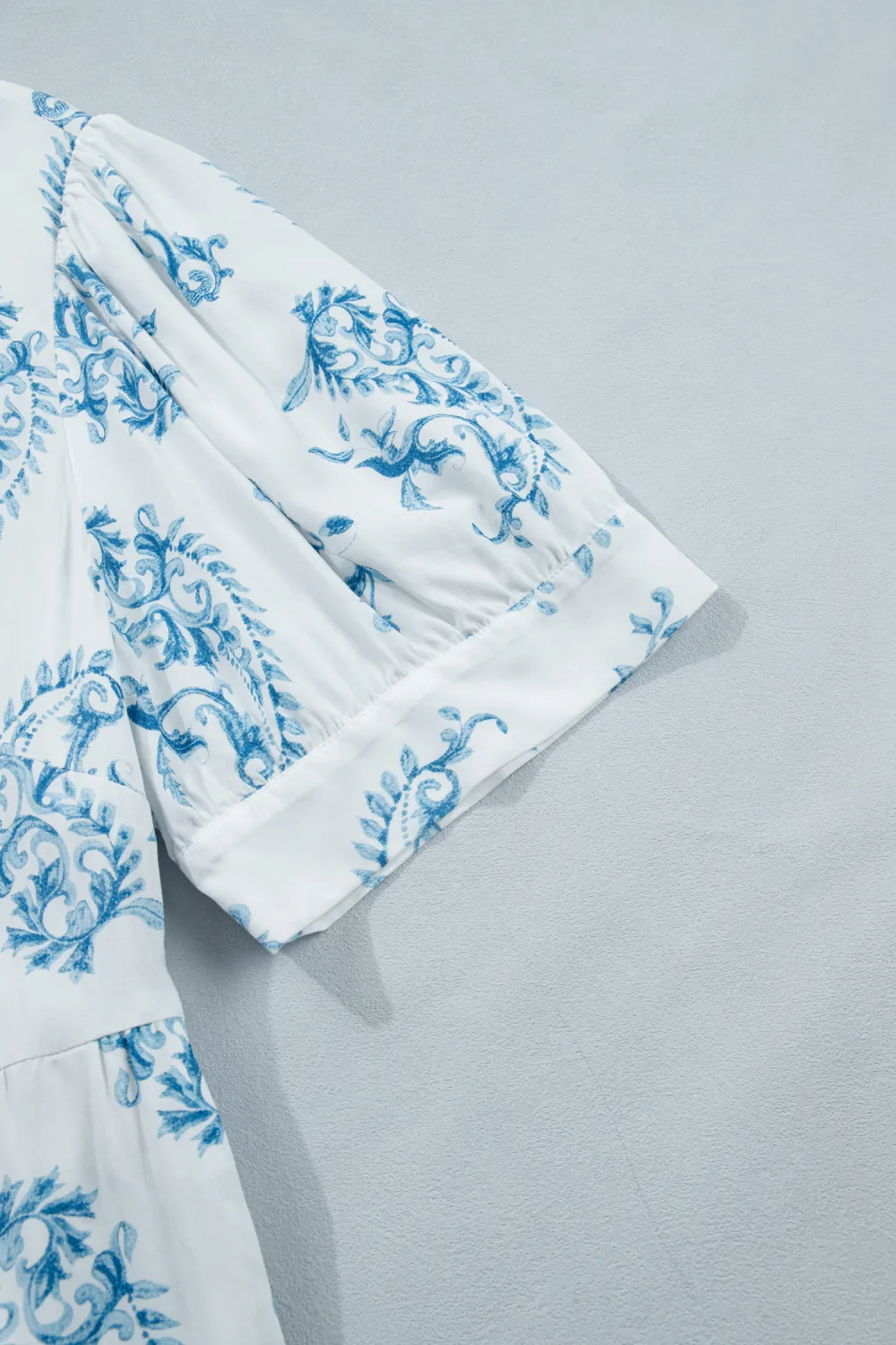 Blue Floral Plus Size Maxi Dress