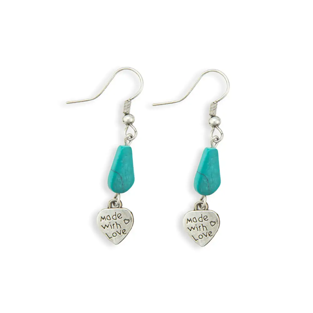 Artful Heart Charm Earrings