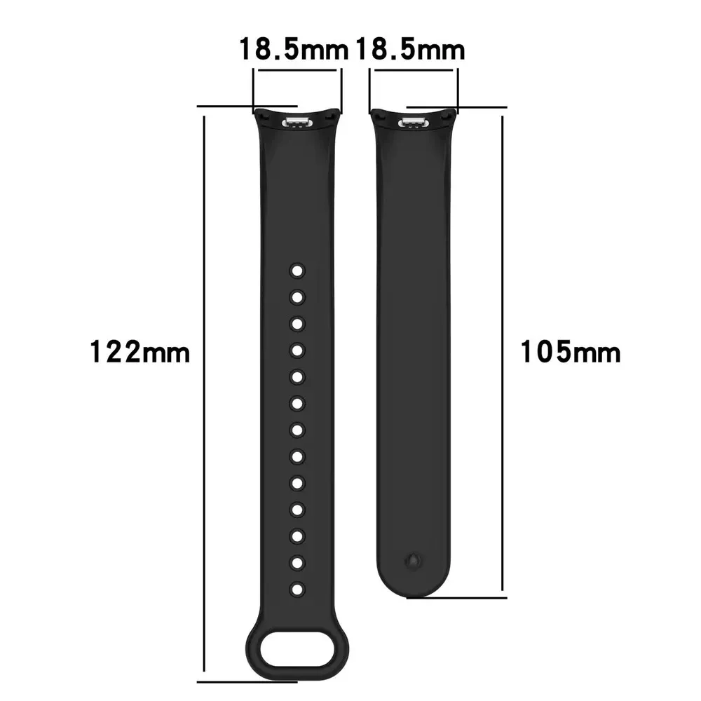 18.5mm Silicone Watch Strap Replacement Band – Adjustable Sport Wristband