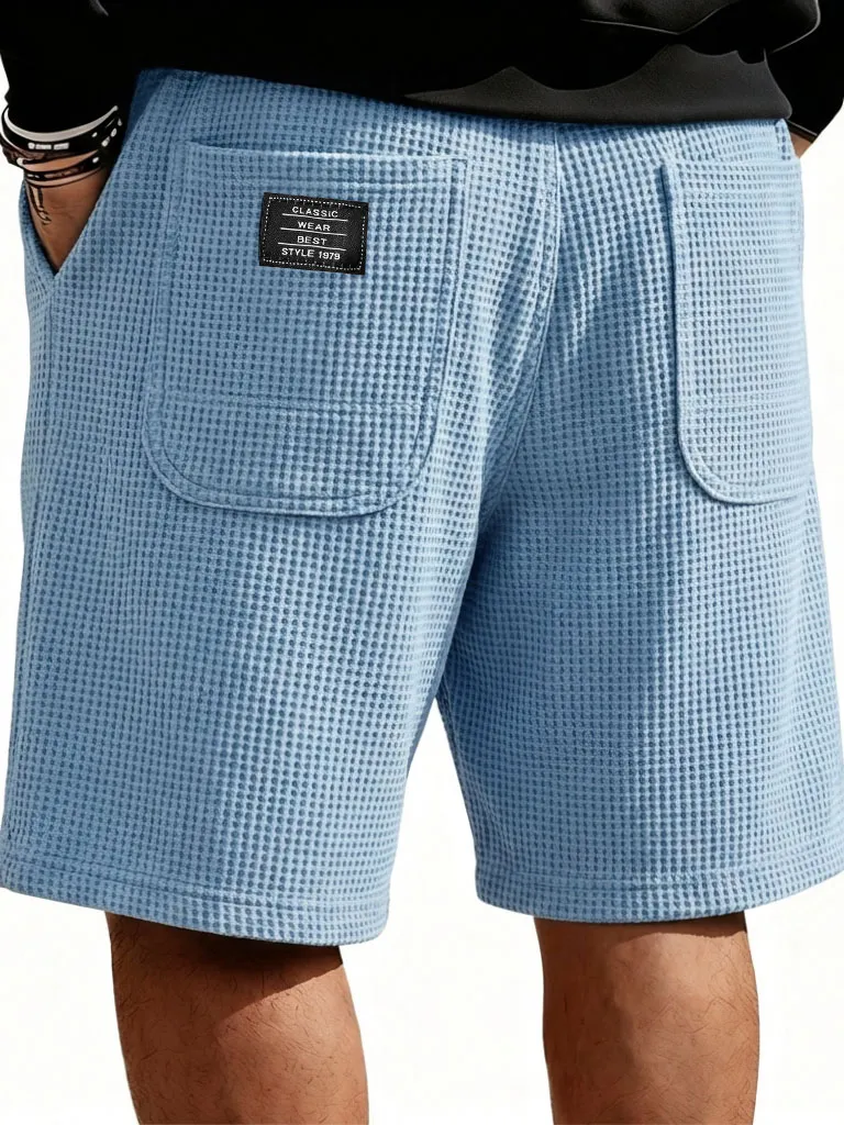 Textured Knit Double Pocket Shorts