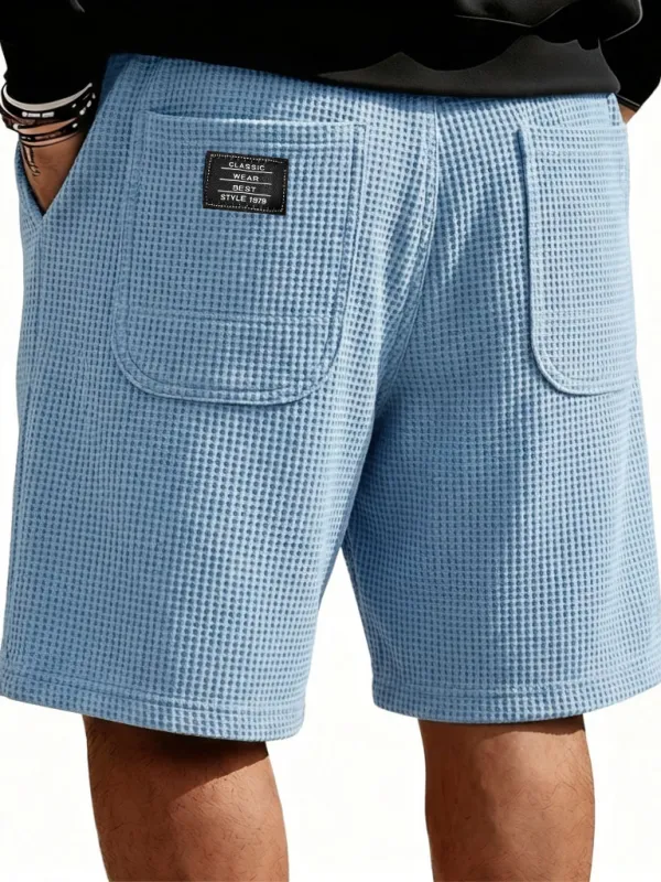 Textured Knit Double Pocket Shorts