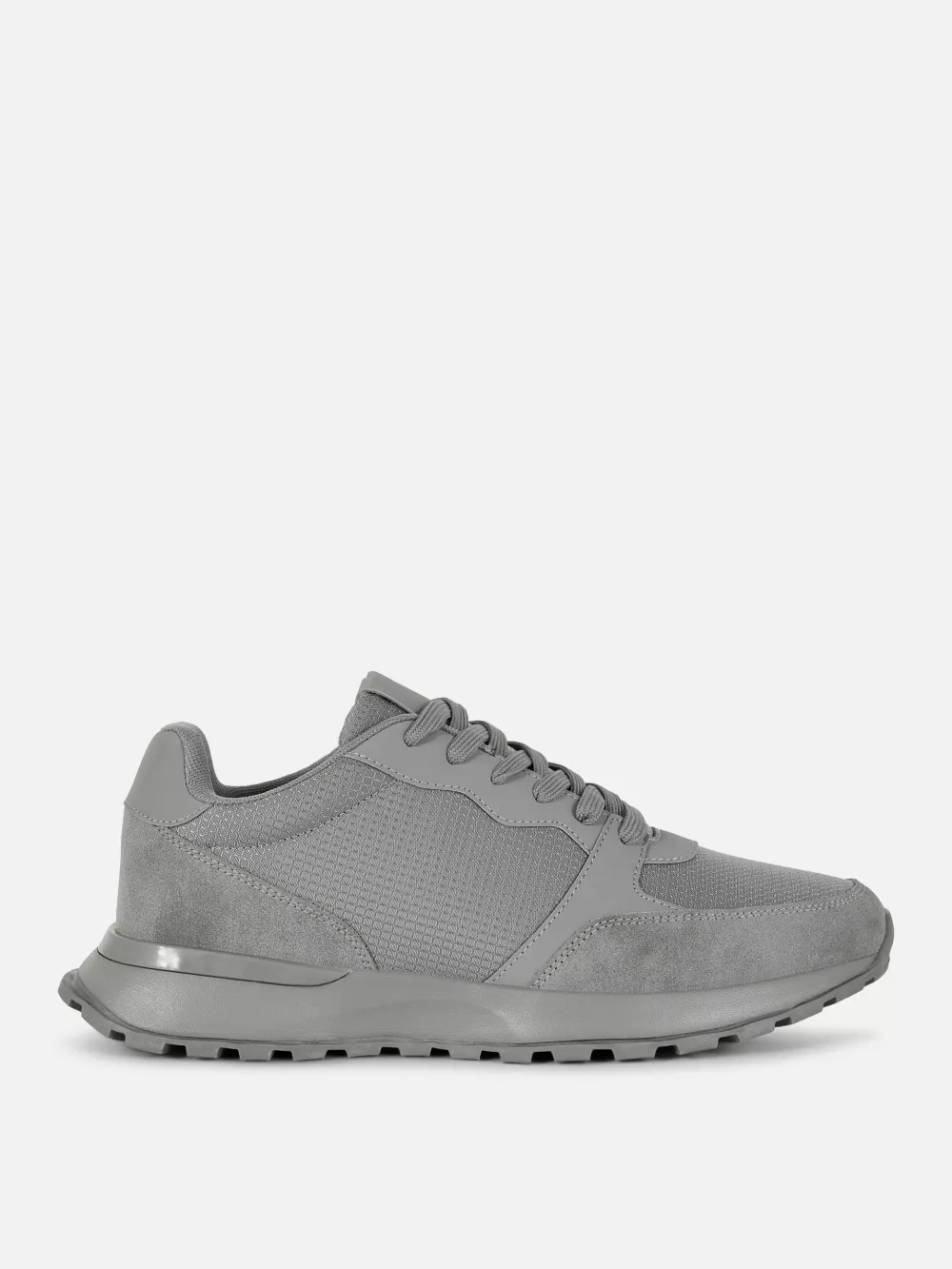 Grey Casual Low-Top Velvet Breathable  Lace-Up Sports Shoes