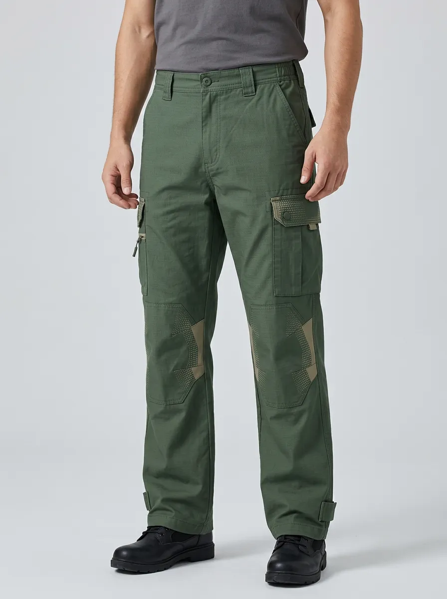Unisex Tactical Geometric Print Printed Work Pants