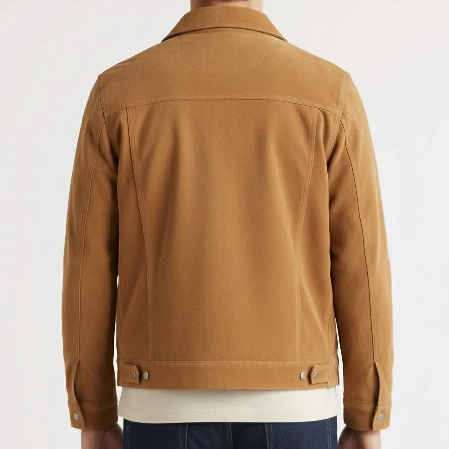Vintage Inspired Suede Trucker Jacket