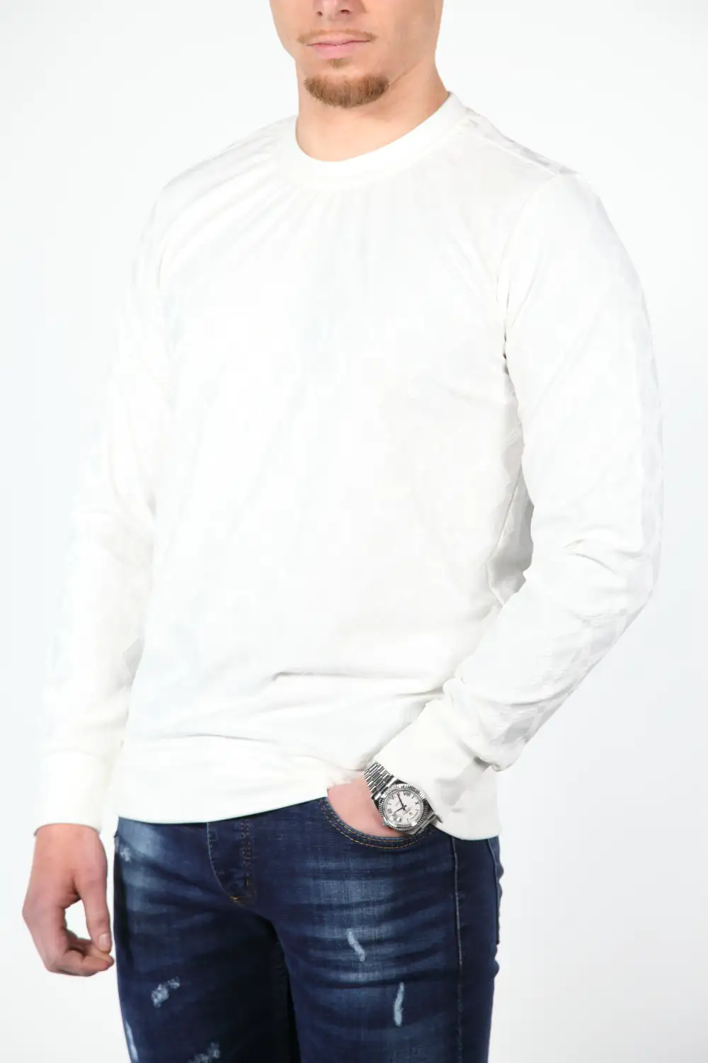 Slim Fit Refined Crew Neck Sweater