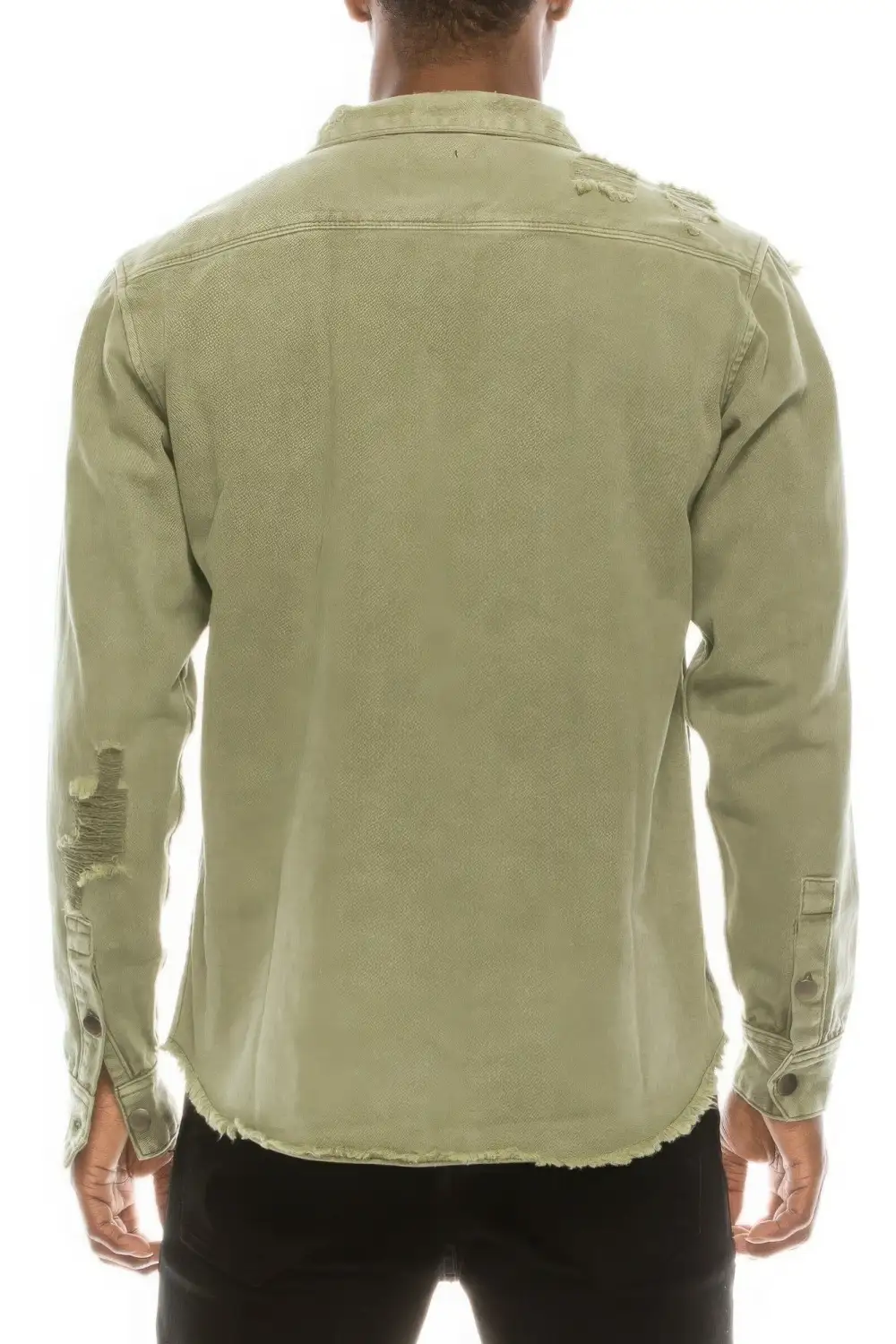 Classic Ripped Denim Overshirt