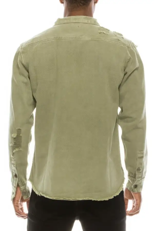 Classic Ripped Denim Overshirt