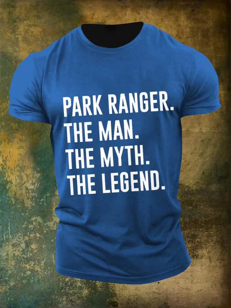 Men's Park Ranger The Man The Myth The Legend Round-Neck T-Shirt