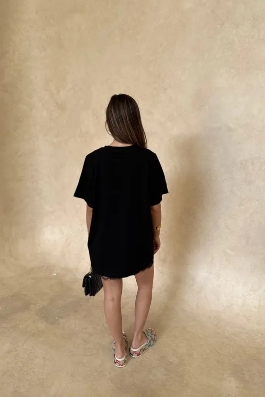 Black Cotton Tee