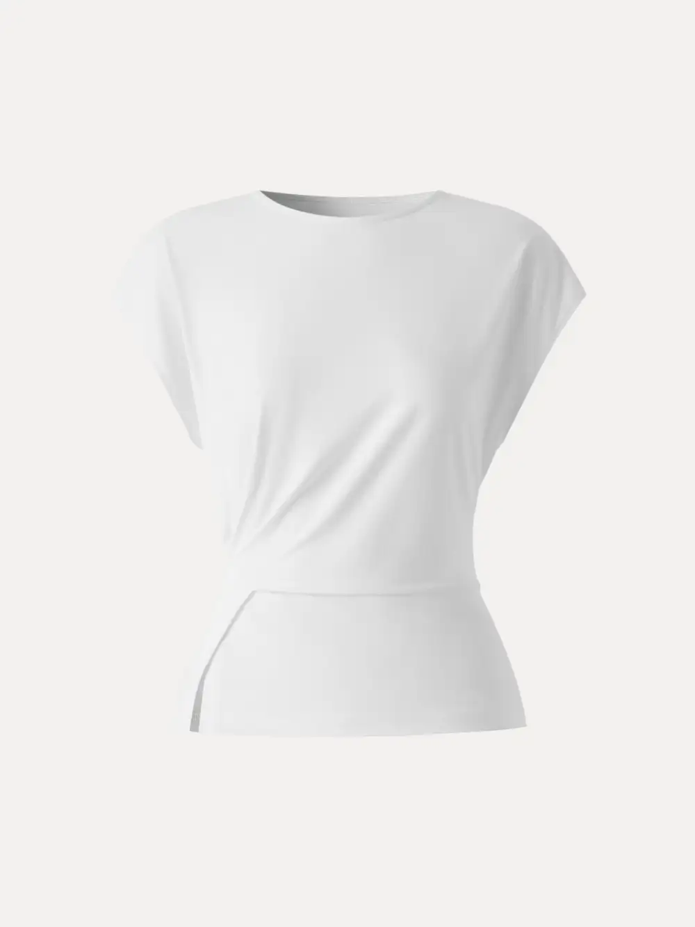 Cooling Ponte Relaxed Round Neck Tucked Top
