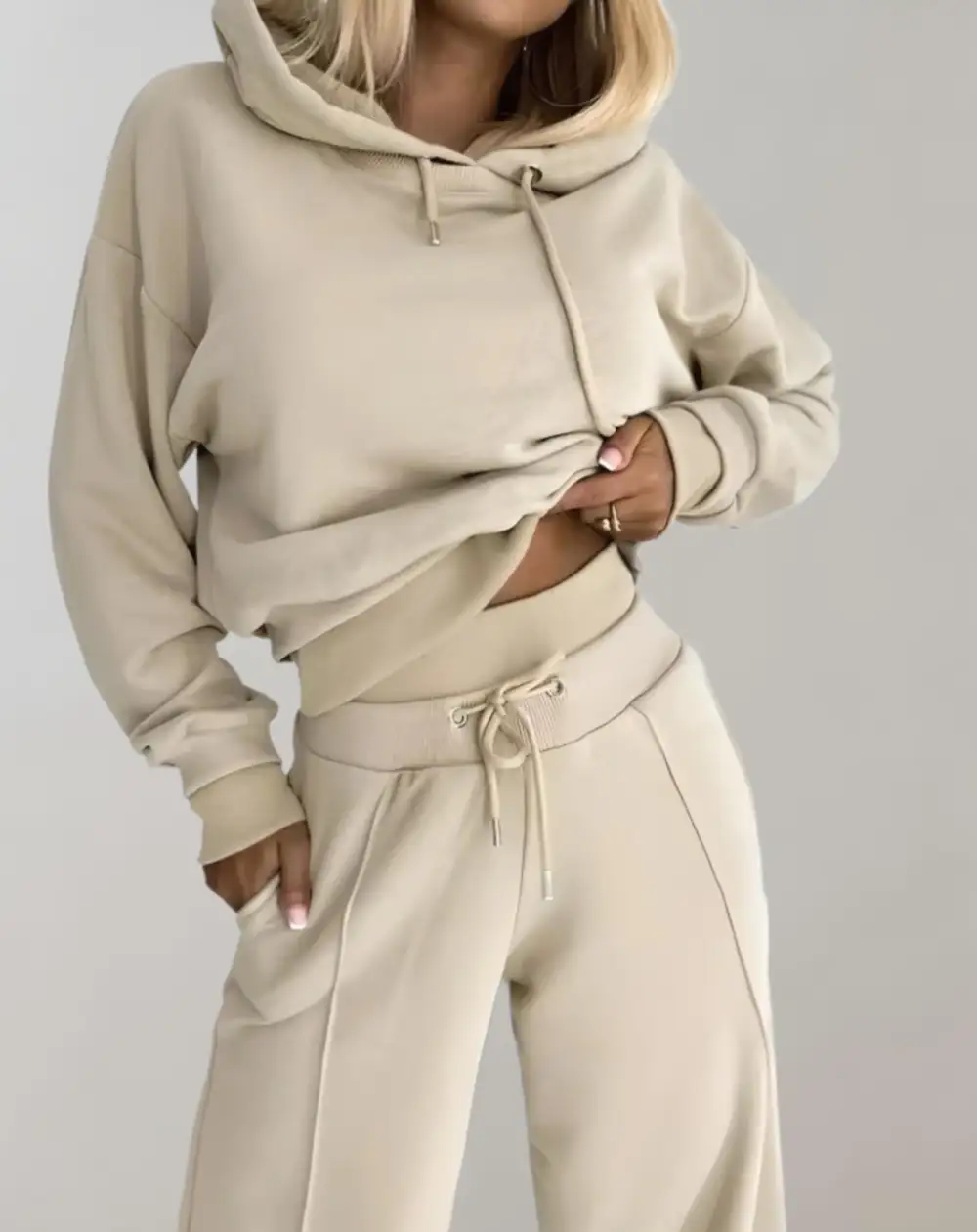 Wide Leg Hooded Two Piece Set