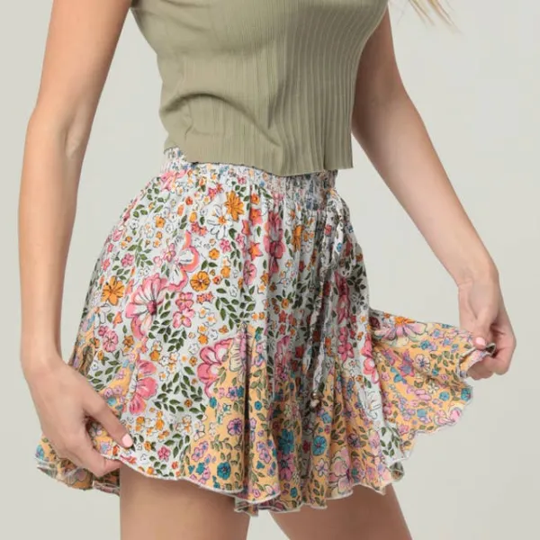 Floral Print Women's Casual Shorts