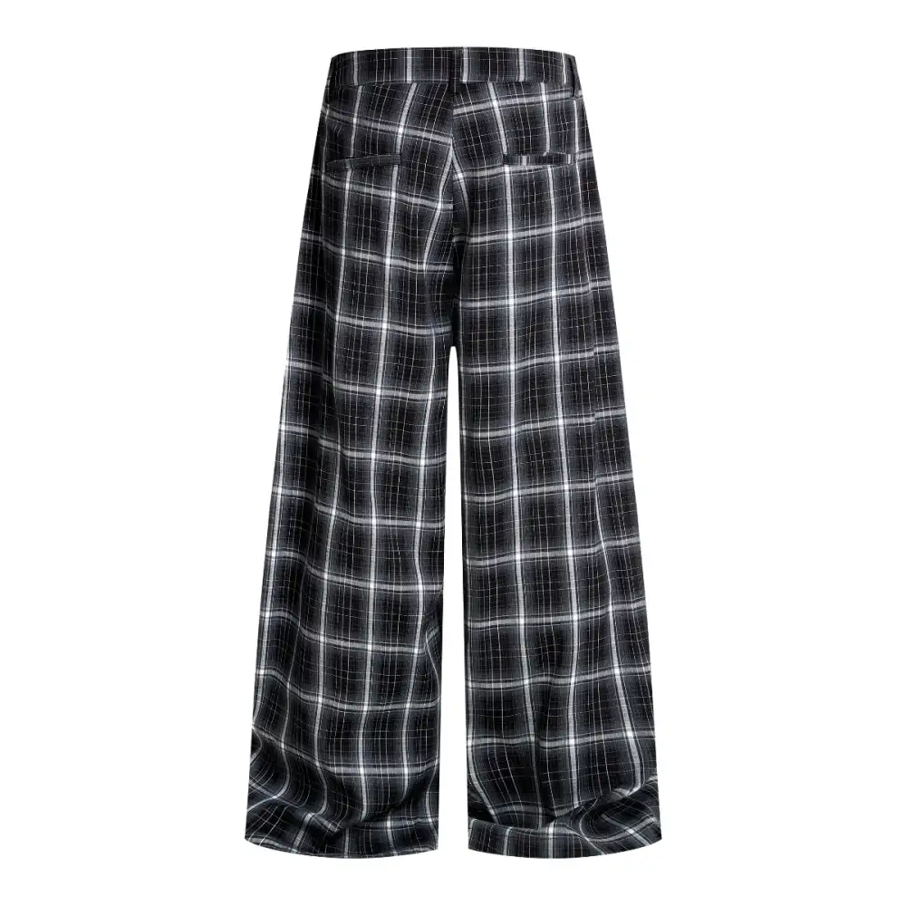Baggy Plaid Casual Pants