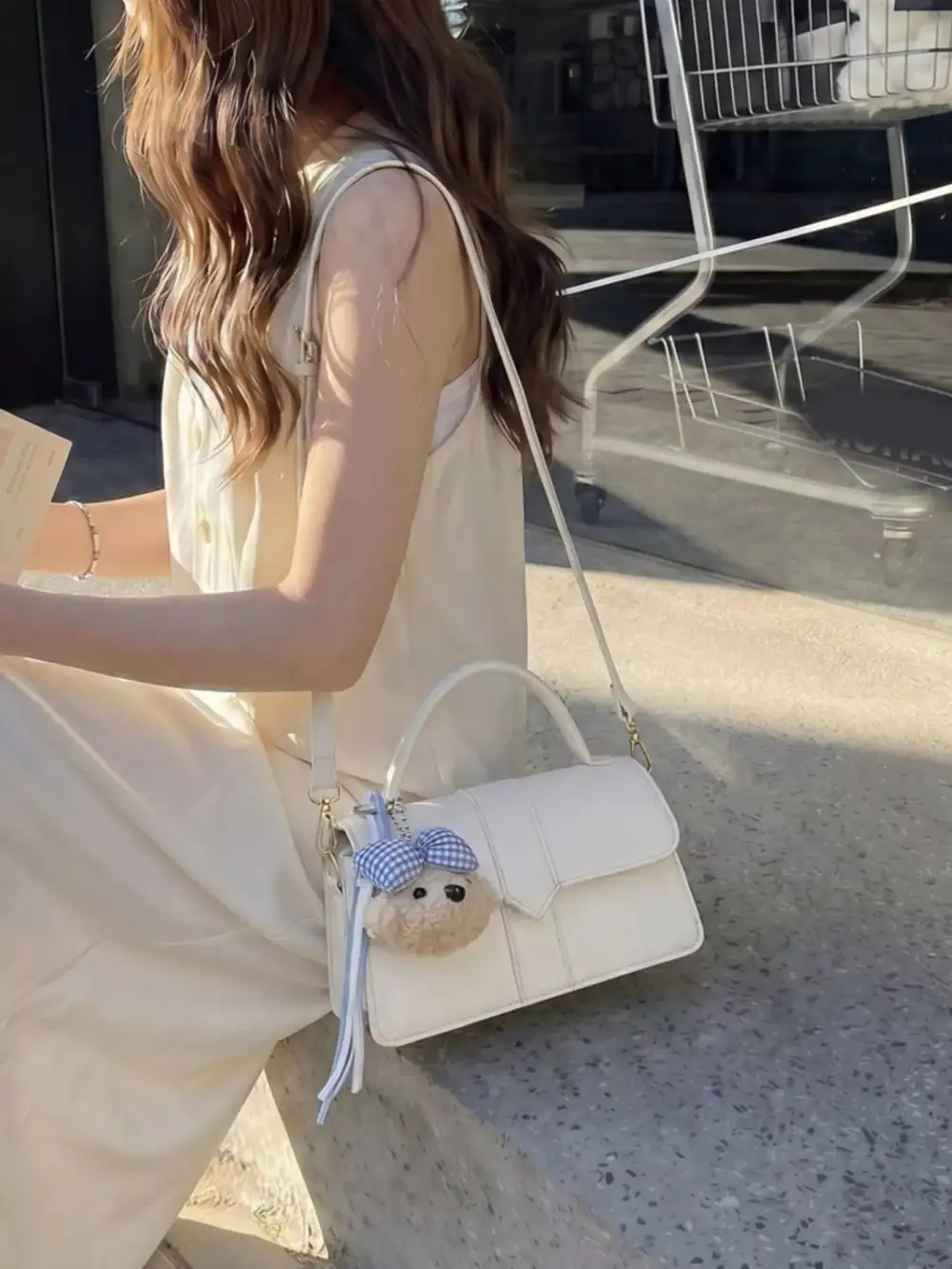 Women's Structured Faux Leather Crossbody Bag