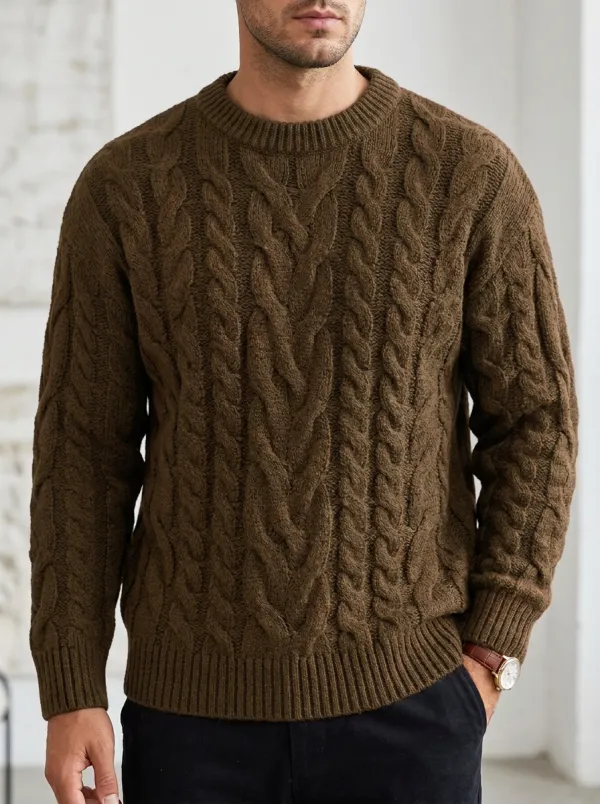 Men’s Ribbed Cable-Knit Everyday Sweater