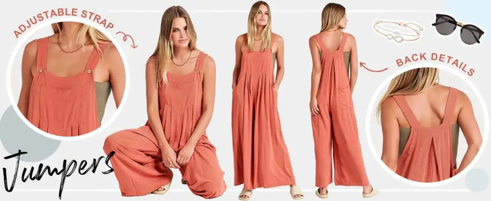 Sleeveless Wide Leg Jumpsuit with Pockets