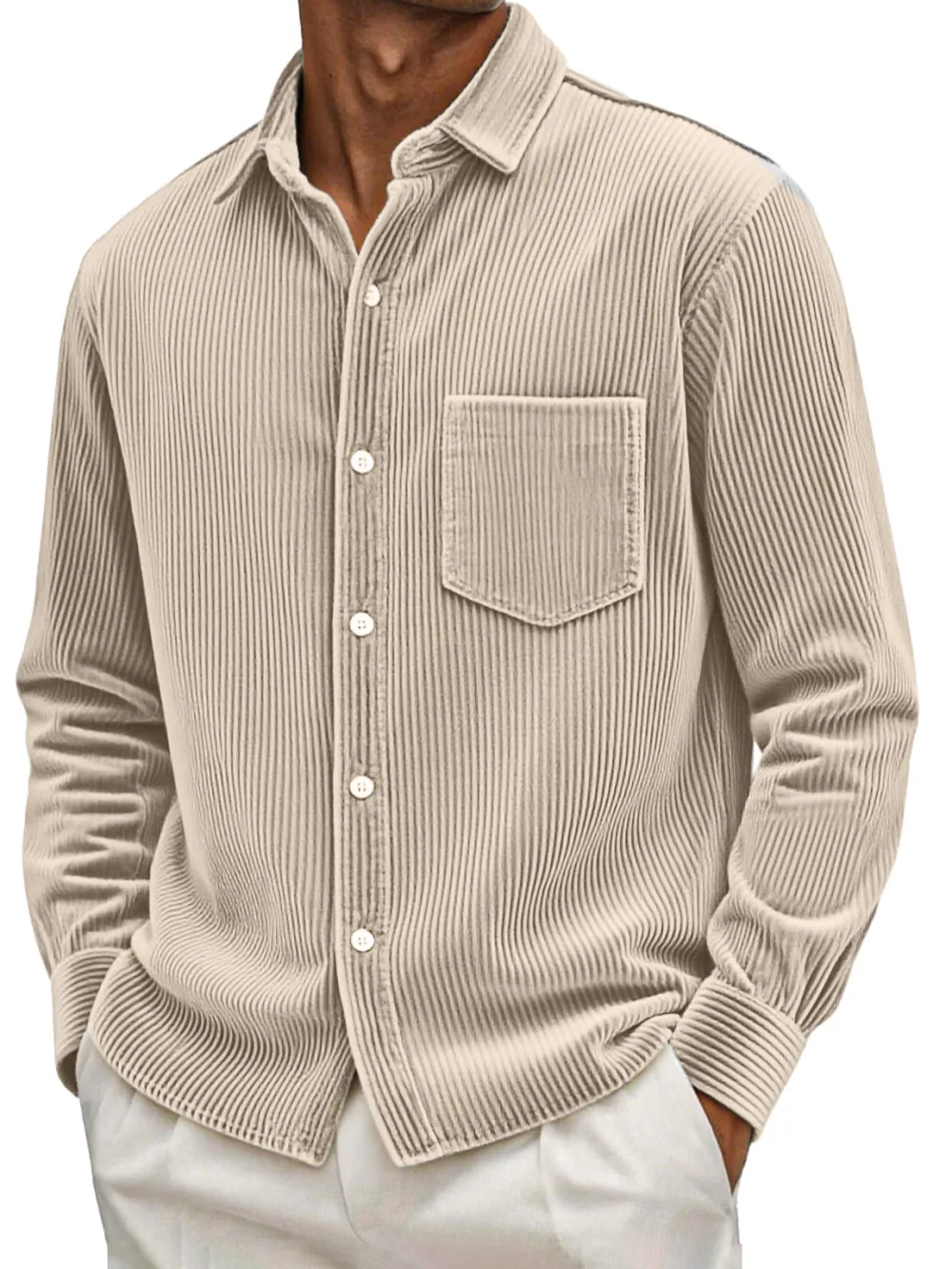 Relaxed Corduroy Pocket Shirt