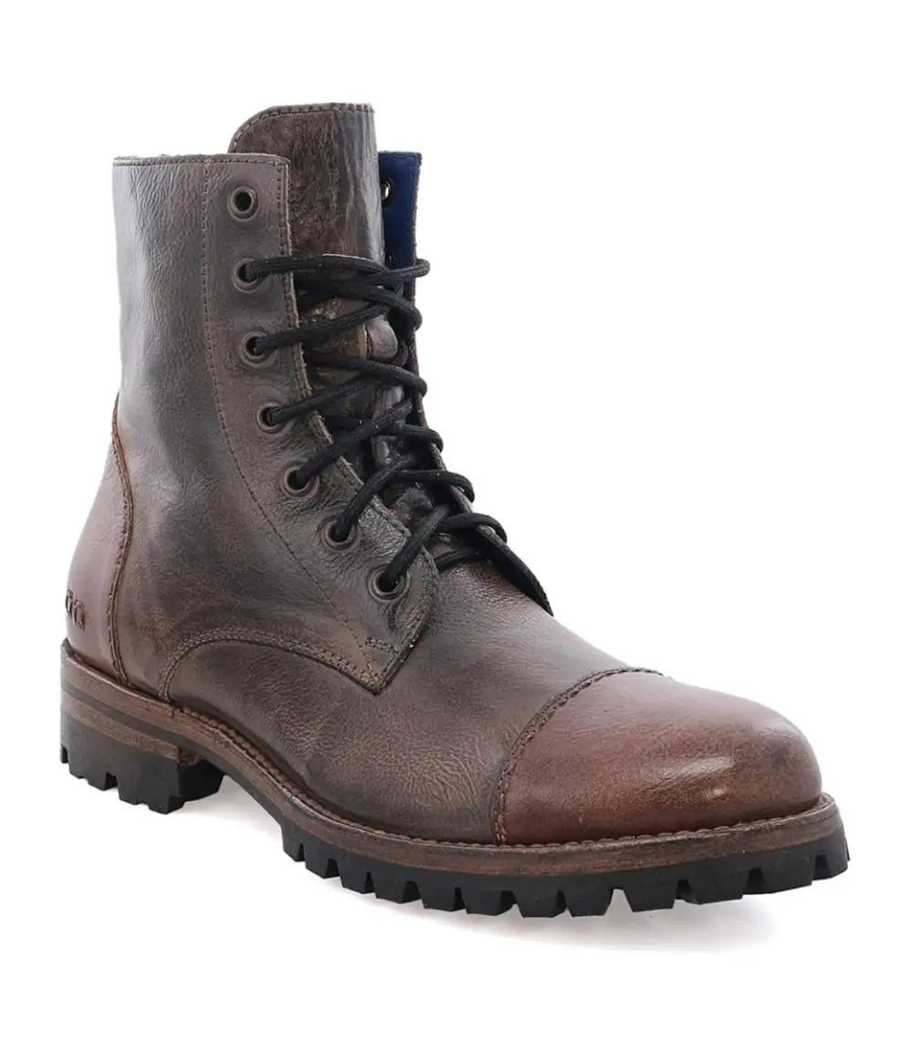 Back-Zip Lug-Sole Combat Boots