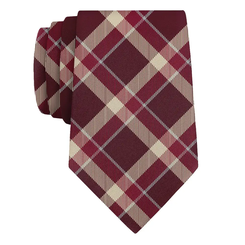 Refined Plaid Pattern Necktie