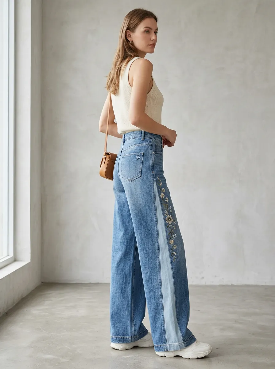 Women's Wide Leg Denim Jeans