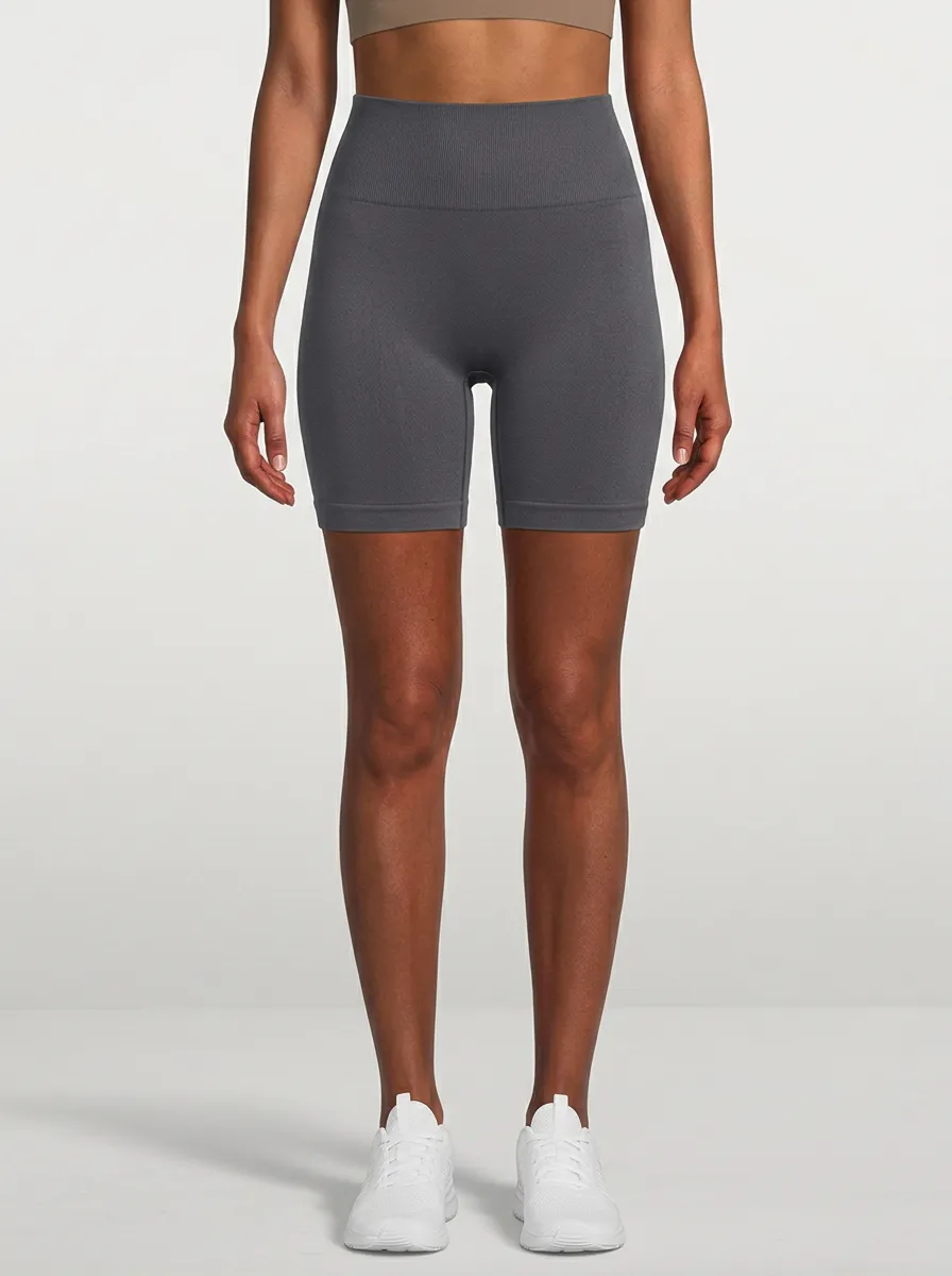 Women's High-Rise Seamless Matte-Finish Biker Shorts