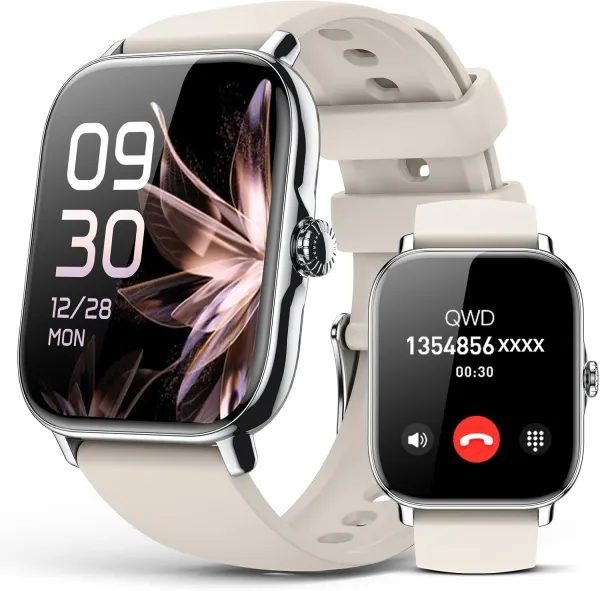 Smart Watch for Women Men- Answer/Make Call, 2025 IP68 Waterproof Fitness Step Tracker Watch with Sleep Monitor/Activity Counter/110+ Sport Mode, Smartwatch for Andriod iPhone iOS Samsung Compatible