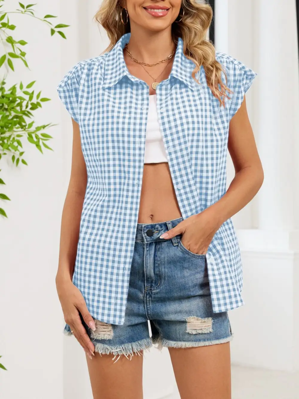 Gingham Button Down Shirt