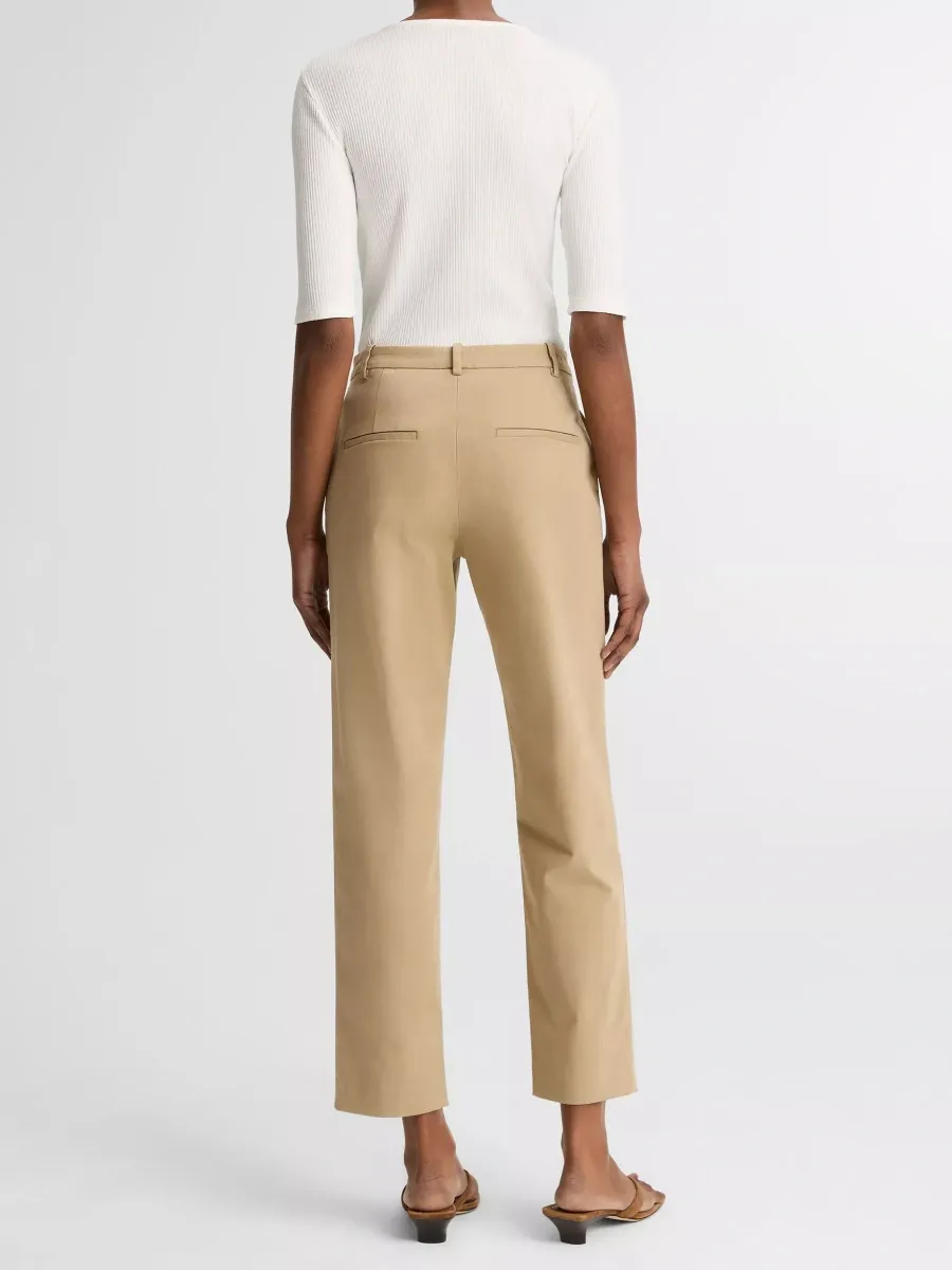 Plain Straight-Leg Pants
