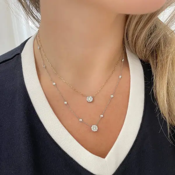 Refined Paperclip Diamond Necklace
