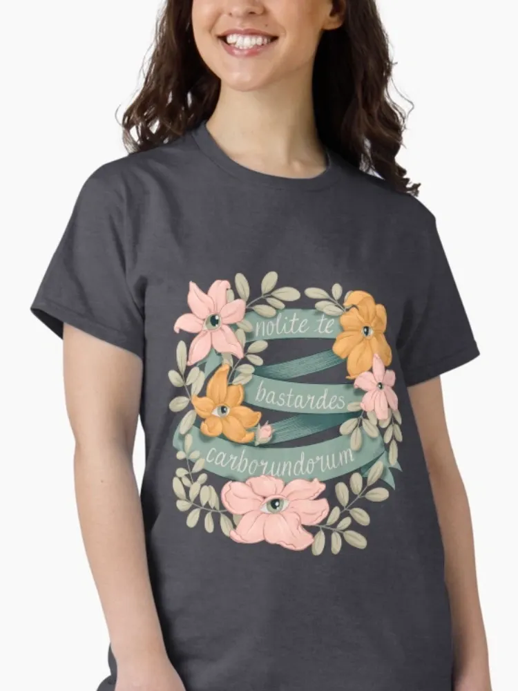 Women's Heartwarming Slogan Print Crew Neck Short-Sleeve T-Shirt