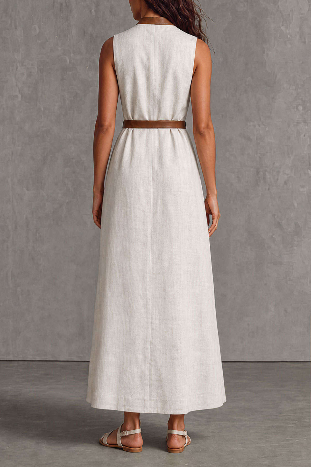 V Neck Maxi Dress