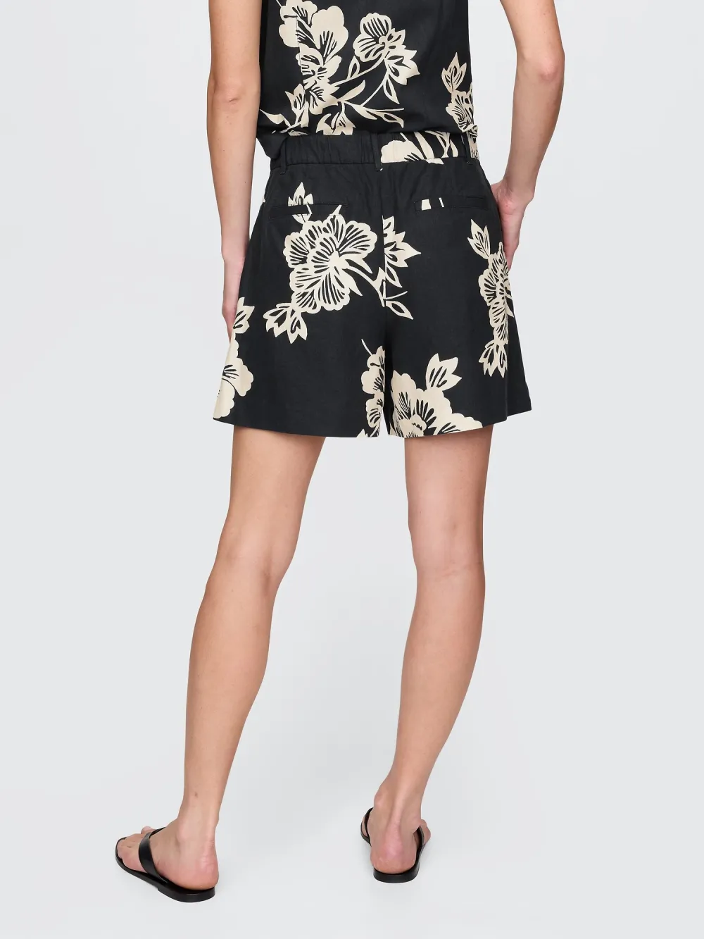 Solid Color Linen Shorts