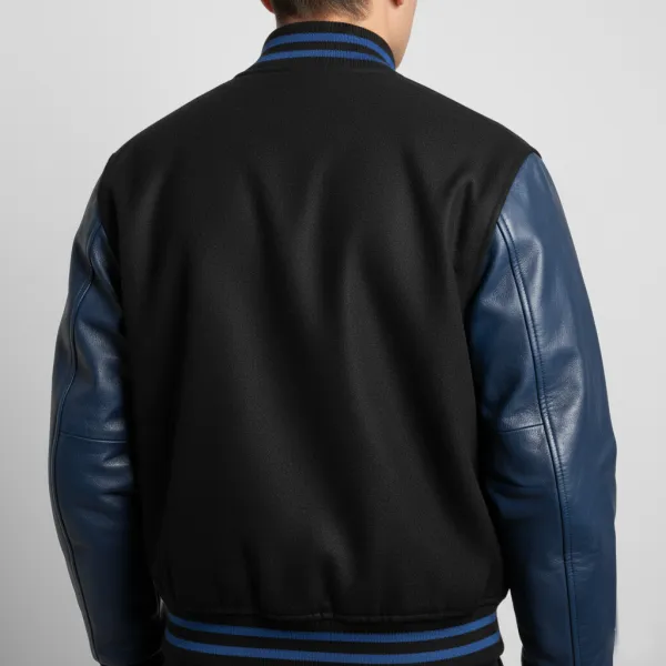 Sporty Wool Leather Varsity Jacket
